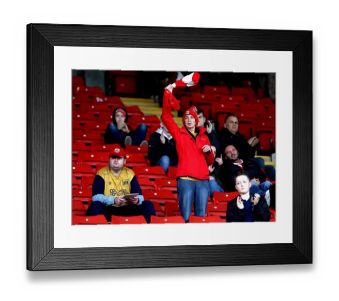 Framed Print : Sea of Bristol City: A Triumphant Away Fans Section at Oakwell Stadium (Barnsley vs. Bristol City, Sky Bet Championship) Framed Print : Sea of Bristol City: A Triumphant Away Fans Section at Oakwell Stadium (Barnsley vs. Bristol City, Sky Bet Championship)