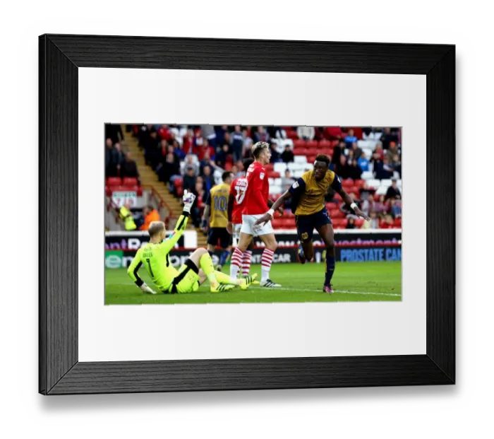 Framed Print : Tammy Abraham's Dramatic 2-1 Goal: Thrilling Bristol City Victory Over Barnsley (October 2016)