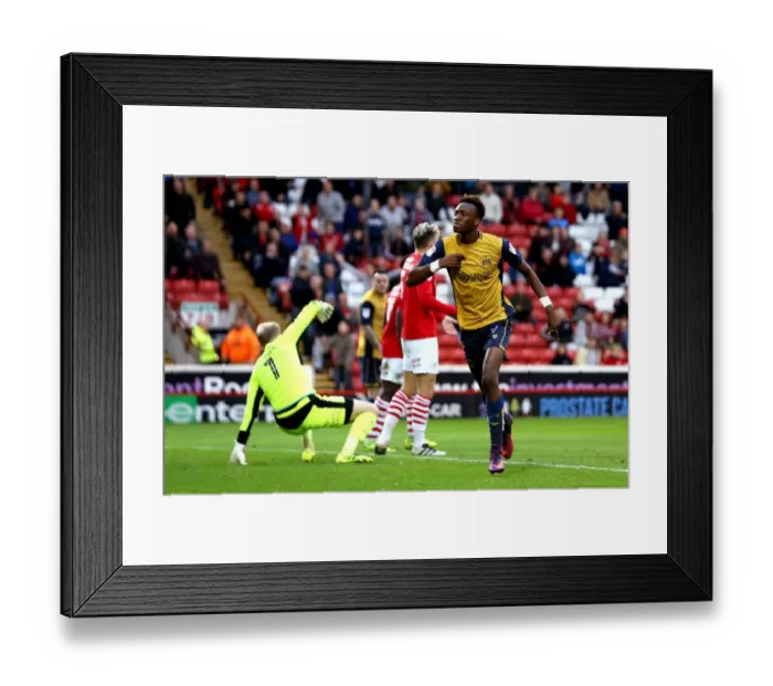 Framed Print : Tammy Abraham's Dramatic 2-1 Goal: Bristol City Edge Past Barnsley in Sky Bet Championship (October 2016) Framed Print : Tammy Abraham's Dramatic 2-1 Goal: Bristol City Edge Past Barnsley in Sky Bet Championship (October 2016)