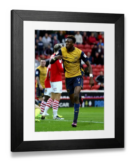 Framed Print : Bristol City's Tammy Abraham Scores Dramatic 2-1 Goal vs. Barnsley in Sky Bet Championship (October 2016)