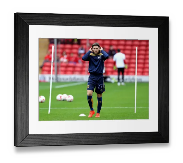 Framed Print : Bristol City's Adam Matthews Warming Up Ahead of Barnsley Clash, Oakwell Stadium, 2016 Framed Print : Bristol City's Adam Matthews Warming Up Ahead of Barnsley Clash, Oakwell Stadium, 2016