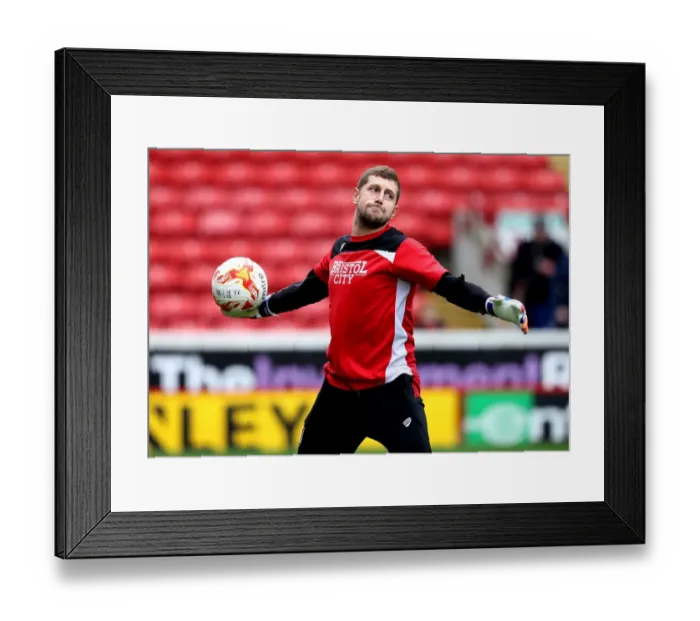 Framed Print : Frank Fielding of Bristol City Prepares for Barnsley Clash at Oakwell Stadium, 2016 Framed Print : Frank Fielding of Bristol City Prepares for Barnsley Clash at Oakwell Stadium, 2016