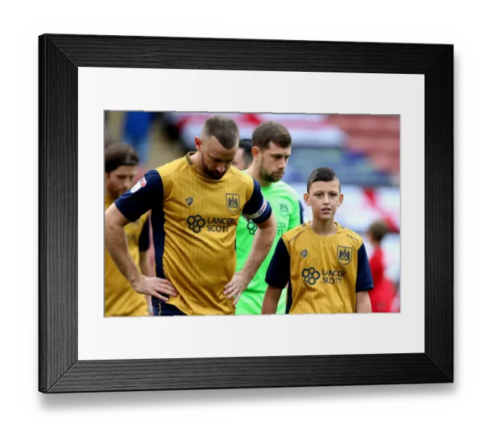 Framed Print : Bristol City's Aaron Wilbraham and Mascot Unite Before Barnsley Clash, October 2016 Framed Print : Bristol City's Aaron Wilbraham and Mascot Unite Before Barnsley Clash, October 2016