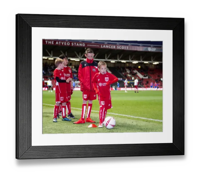 Framed Print : Sky Bet Championship Showdown: A Mascot Battle - Bristol City vs. Brighton & Hove Albion at Ashton Gate