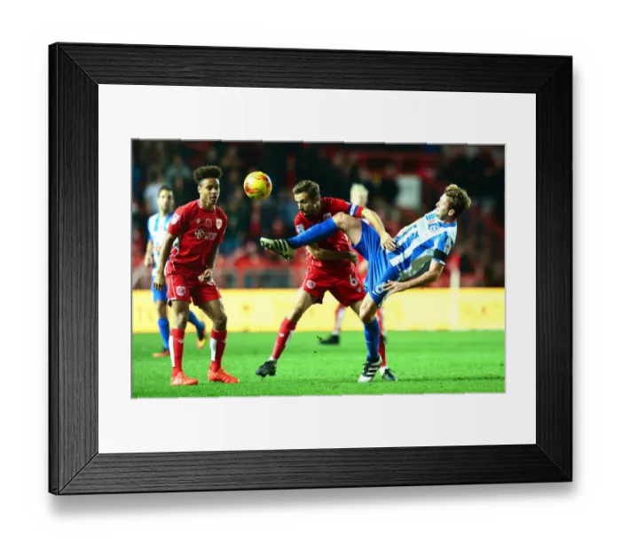 Framed Print : Battling for Supremacy: O'Neil vs. Stephens in the Championship Clash - Ashton Gate Showdown Framed Print : Battling for Supremacy: O'Neil vs. Stephens in the Championship Clash - Ashton Gate Showdown