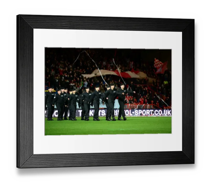 Framed Print : Royal Tank Regiment's Salute at Bristol City vs. Brighton and Hove Albion, 2016