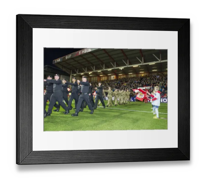 Framed Print : Soldiers Parade Before Bristol City vs. Brighton and Hove Albion Championship Match, 2016 Framed Print : Soldiers Parade Before Bristol City vs. Brighton and Hove Albion Championship Match, 2016