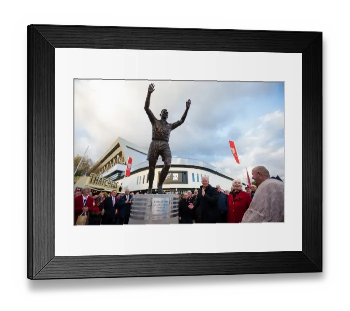 Framed Print : Unveiling of John Atyeo Statue at Ashton Gate: A Tribute to a Legend Framed Print : Unveiling of John Atyeo Statue at Ashton Gate: A Tribute to a Legend