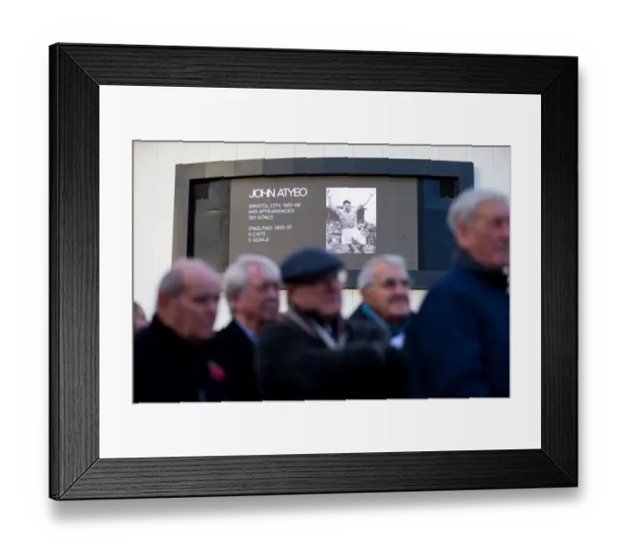 Framed Print : Bristol City Legends Gather for John Atyeo's Statue Unveiling at Ashton Gate