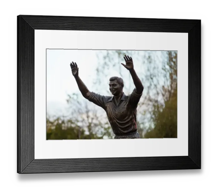 Framed Print : Bristol City Legends: John Atyeo's Statue Unveiled at Redeveloped Ashton Gate during Bristol City vs Brighton & Hove Albion