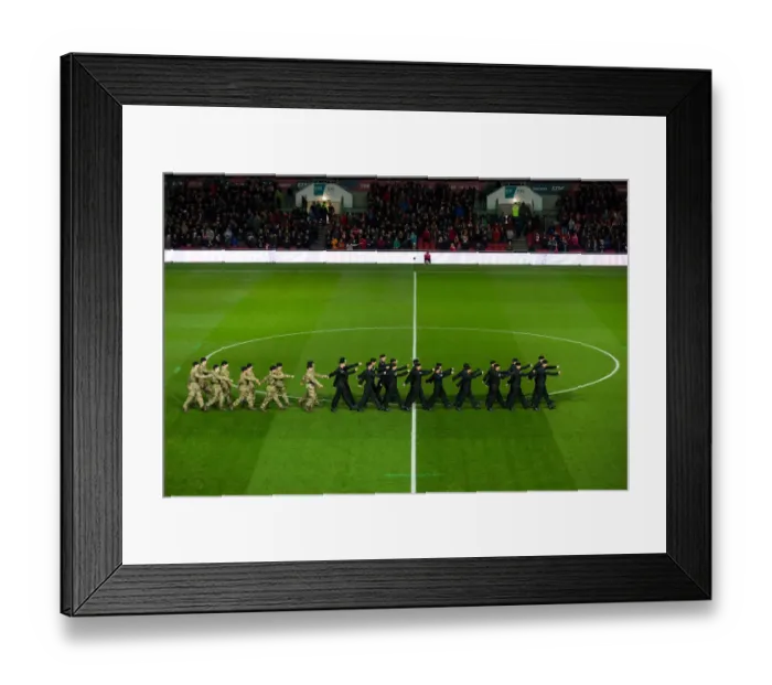 Framed Print : Soldiers Honor: Bristol City vs. Brighton & Hove Albion, Sky Bet Championship (November 2016)