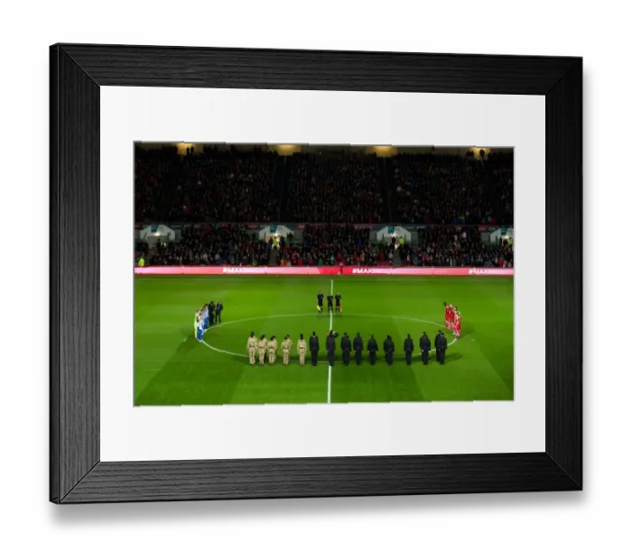 Framed Print : Remembrance Day Tribute: A Minute's Silence at Bristol City vs Brighton & Hove Albion (November 5, 2016)