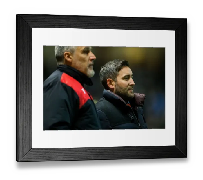 Framed Print : Johnson's Charge: Intense Moment from Bristol City vs Brighton & Hove Albion at Ashton Gate