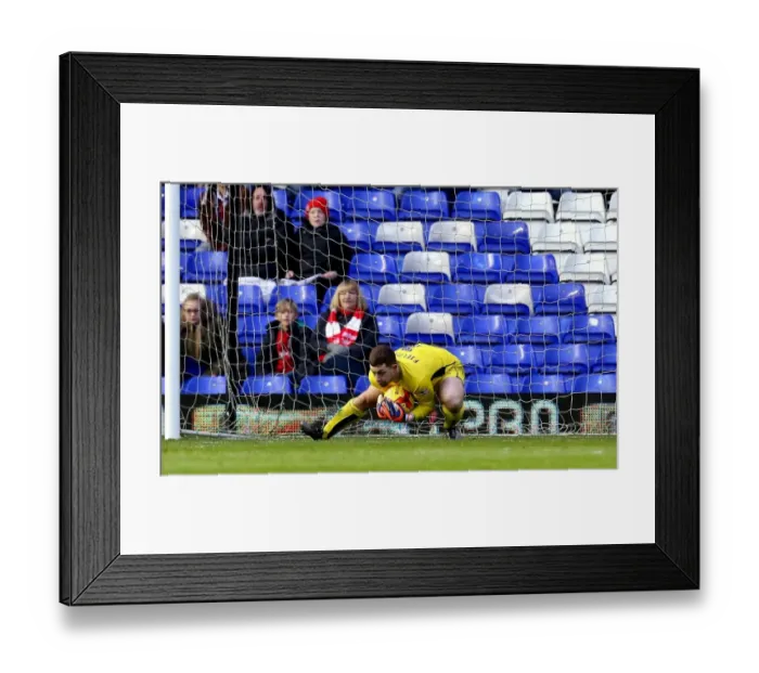 Framed Print : Bristol City's Frank Fielding Makes a Spectacular Save at St. Andrews Stadium (Birmingham City vs. Bristol City, 2016)