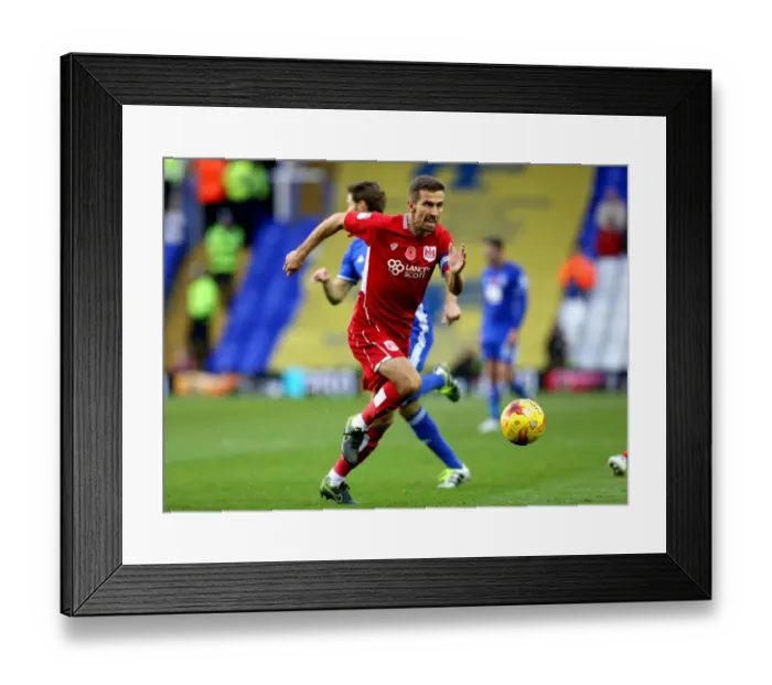Framed Print : Gary O'Neil Charges Forward: Birmingham City vs. Bristol City, 2016 Championship Clash Framed Print : Gary O'Neil Charges Forward: Birmingham City vs. Bristol City, 2016 Championship Clash