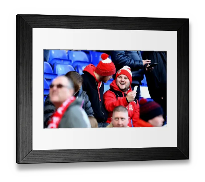 Framed Print : Bristol City Fans vs. Birmingham City: A Football Rivalry Unfolds at St. Andrews Stadium (November 2016)