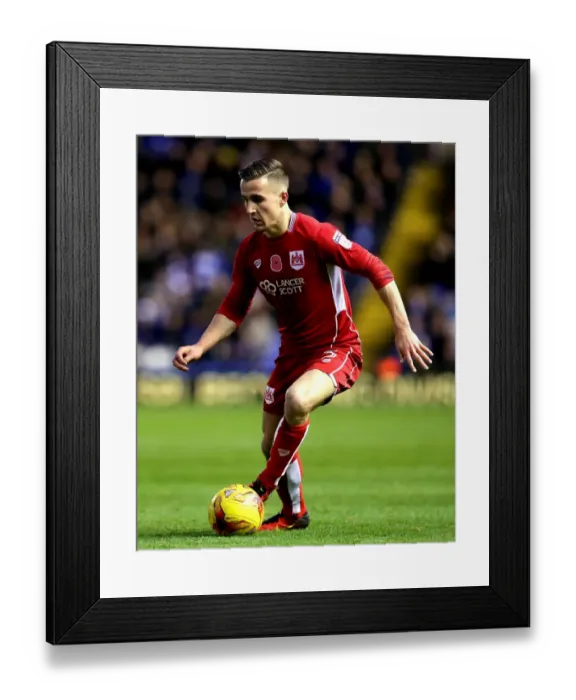 Framed Print : Joe Bryan Charges Forward: Birmingham City vs. Bristol City, 2016