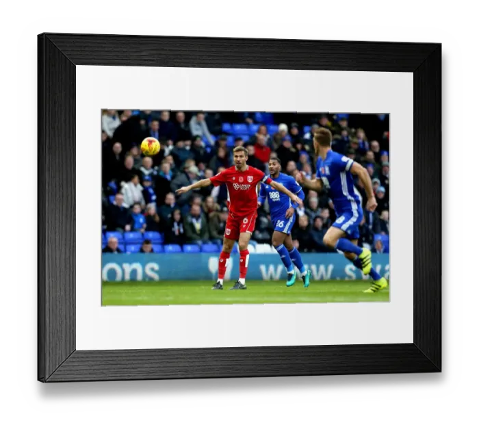 Framed Print : Gary O'Neil Passes for Bristol City in Birmingham vs. Bristol City Championship Match, 2016 Framed Print : Gary O'Neil Passes for Bristol City in Birmingham vs. Bristol City Championship Match, 2016