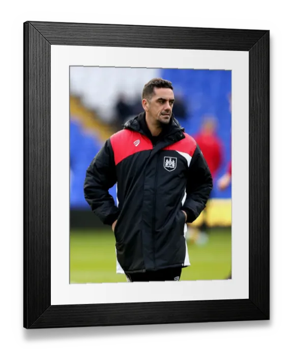 Framed Print : Bristol City Kit Manager Scott Murray at St Andrews Stadium during Birmingham City vs Bristol City Championship Match, November 2016