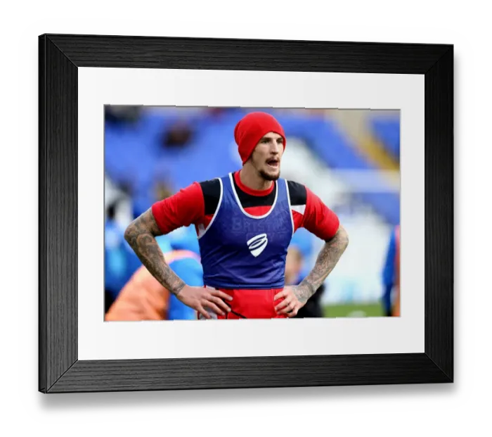 Framed Print : Aden Flint in Action: Birmingham City vs. Bristol City, 2016 Framed Print : Aden Flint in Action: Birmingham City vs. Bristol City, 2016