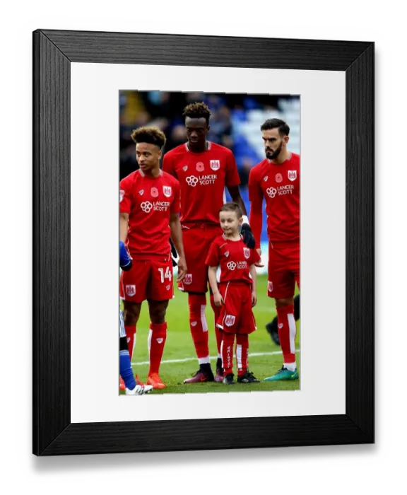 Framed Print : Tammy Abraham and Bristol City Mascot at St Andrews Stadium, 2016: Birmingham City vs. Bristol City, Sky Bet Championship