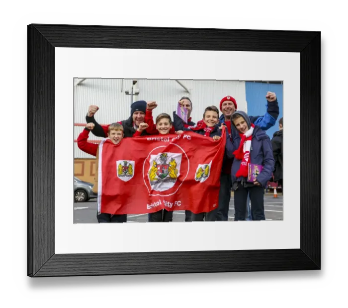 Framed Print : Bristol City Fans Gather Outside Madejski Stadium Ahead of Reading Match Framed Print : Bristol City Fans Gather Outside Madejski Stadium Ahead of Reading Match