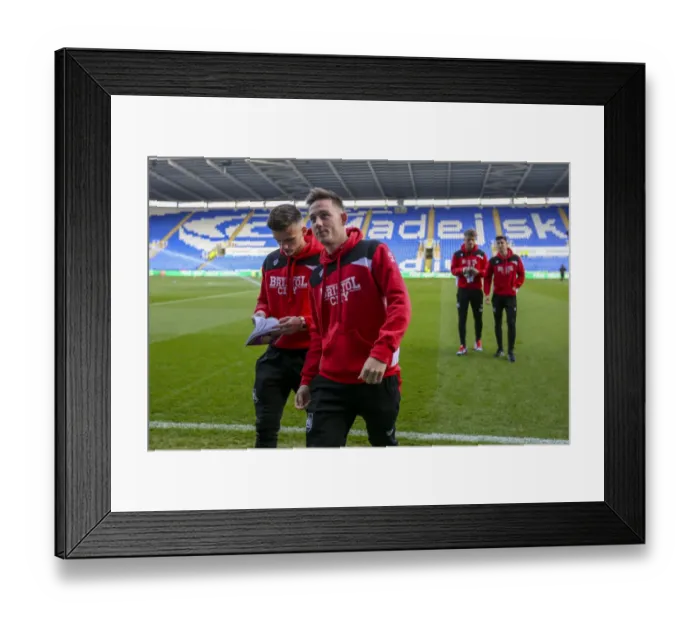Framed Print : Bristol City Players Scouting Reading's Pitch Before Sky Bet Championship Match, 2016 Framed Print : Bristol City Players Scouting Reading's Pitch Before Sky Bet Championship Match, 2016