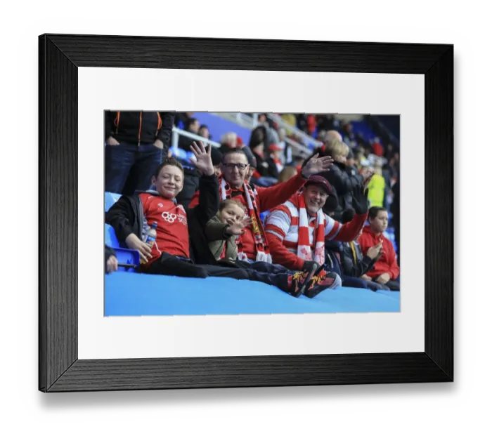 Framed Print : Bristol City Fans Unwavering Passion at Reading's Madejski Stadium - Sky Bet Championship Match
