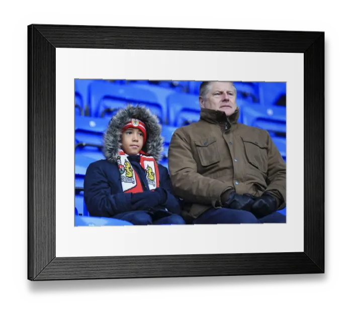 Framed Print : Bristol City Fans Passionate Support at Reading's Madejski Stadium - Sky Bet Championship Match Framed Print : Bristol City Fans Passionate Support at Reading's Madejski Stadium - Sky Bet Championship Match