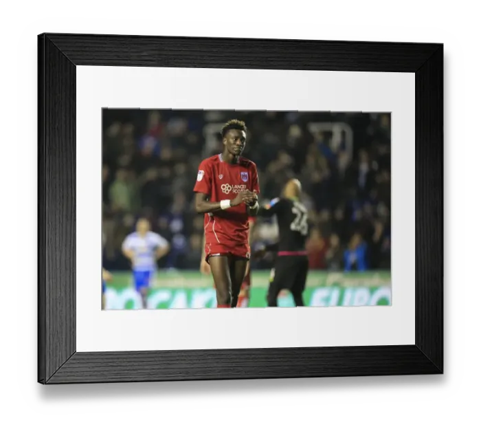 Framed Print : Tammy Abraham's Emotional Moment as Reading Edge Past Bristol City 2-1