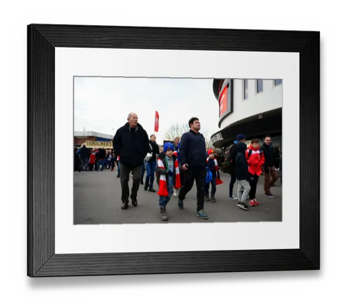 Framed Print : Bristol City Fans Gather at Ashton Gate Stadium for Championship Clash against Ipswich Town