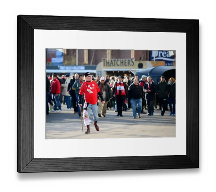 Framed Print : Bristol City Fans Rally at Ashton Gate Stadium for Championship Clash against Ipswich Town