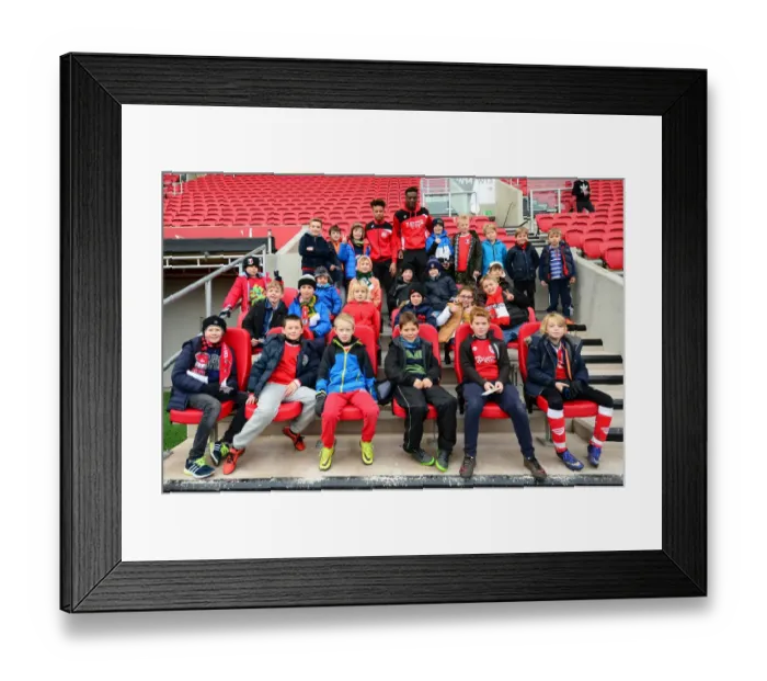Framed Print : Young Fans Thrilling Encounter with Tammy Abraham and Bobby Reid at Ashton Gate