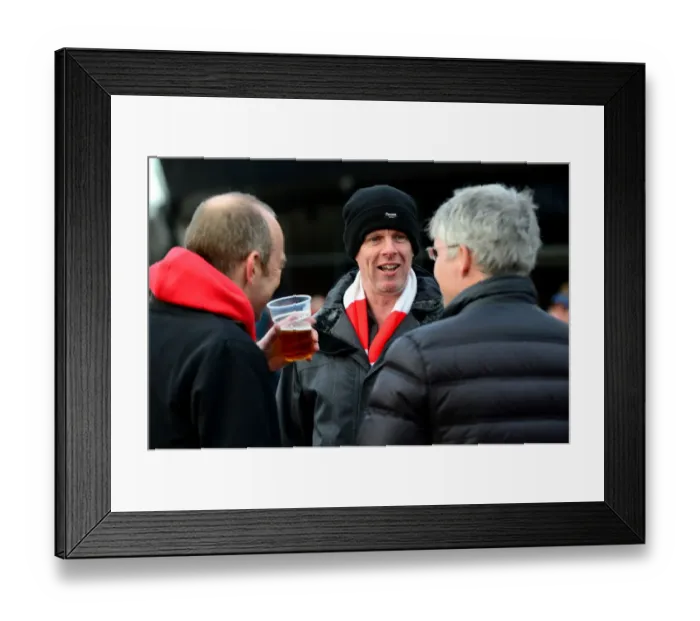 Framed Print : Bristol City Fans Unite at Ashton Gate Ahead of Championship Showdown with Ipswich Town
