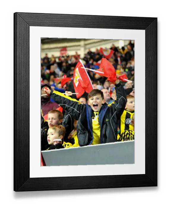 Framed Print : Bristol City Fans Go Wild Over Luke Freeman's Thrilling Goal vs. Ipswich Town, Ashton Gate, 2016