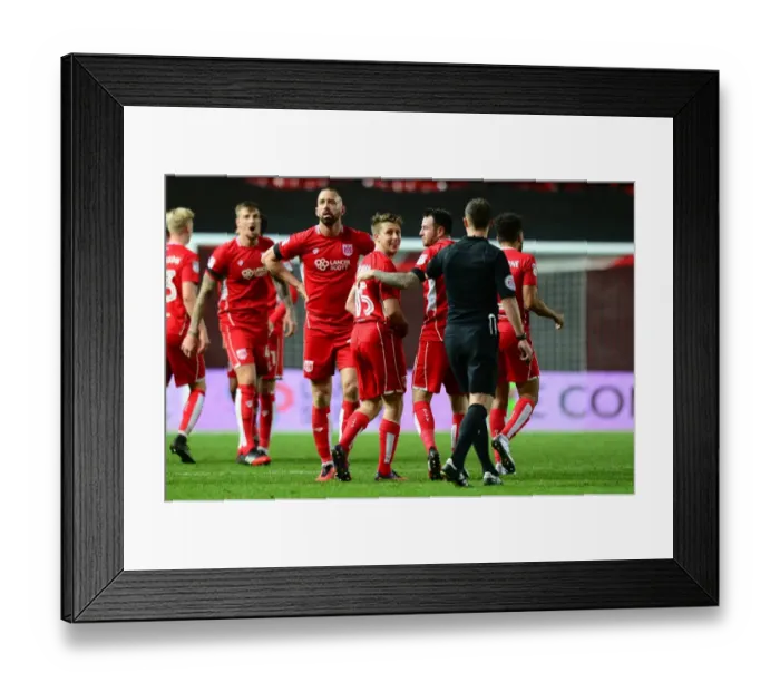 Framed Print : Bristol City's Luke Freeman Celebrates Goal Against Ipswich Town (03 / 12 / 2016, Dougie Allward / JMP)