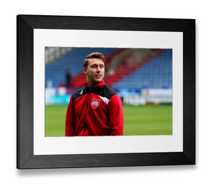 Framed Print : Bristol City's Luke Freeman Ponders the Pitch Before Huddersfield Town Clash (Sky Bet Championship)