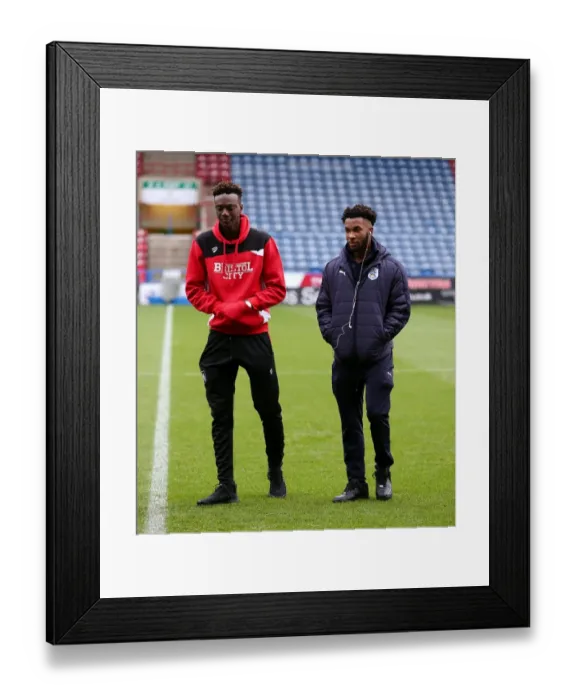 Framed Print : Tammy Abraham and Kasey Palmer Pre-Match Chat: Huddersfield Town vs. Bristol City, 2016