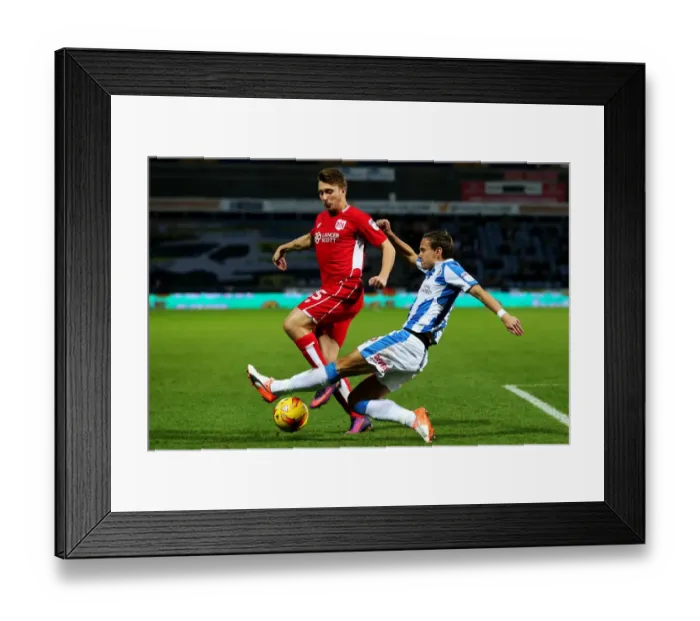 Framed Print : Bristol City's Luke Freeman Tackled by Huddersfield Town Player during Sky Bet Championship Match