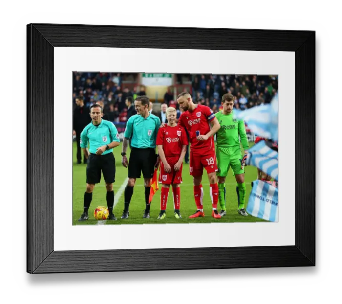 Framed Print : Bristol City and Their Mascot at Huddersfield Town's John Smiths Stadium during Sky Bet Championship Match, 10 / 12 / 2016 Framed Print : Bristol City and Their Mascot at Huddersfield Town's John Smiths Stadium during Sky Bet Championship Match, 10 / 12 / 2016