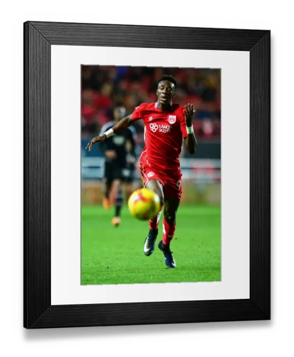 Framed Print : Bristol City vs Brentford: Tammy Abraham in Action at Ashton Gate, 13th December 2016 (Sky Bet Championship)