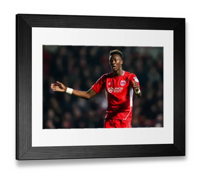 Framed Print : Bristol City's Tammy Abraham Displays Frustration Against Brentford Framed Print : Bristol City's Tammy Abraham Displays Frustration Against Brentford