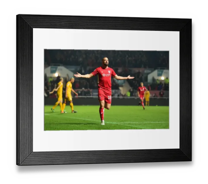 Framed Print : Aaron Wilbraham's Thrilling Goal Celebration vs. Preston North End (17 / 12 / 2016) Framed Print : Aaron Wilbraham's Thrilling Goal Celebration vs. Preston North End (17 / 12 / 2016)