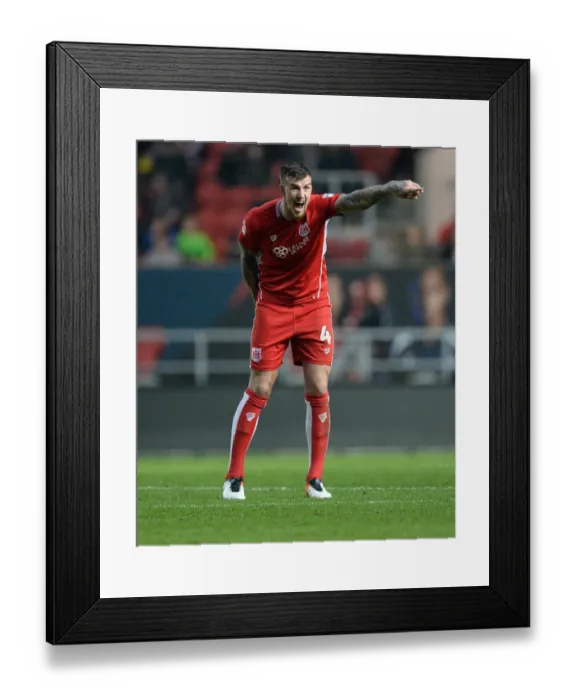 Framed Print : Aden Flint of Bristol City in Action Against Preston North End, Sky Bet Championship, 2016