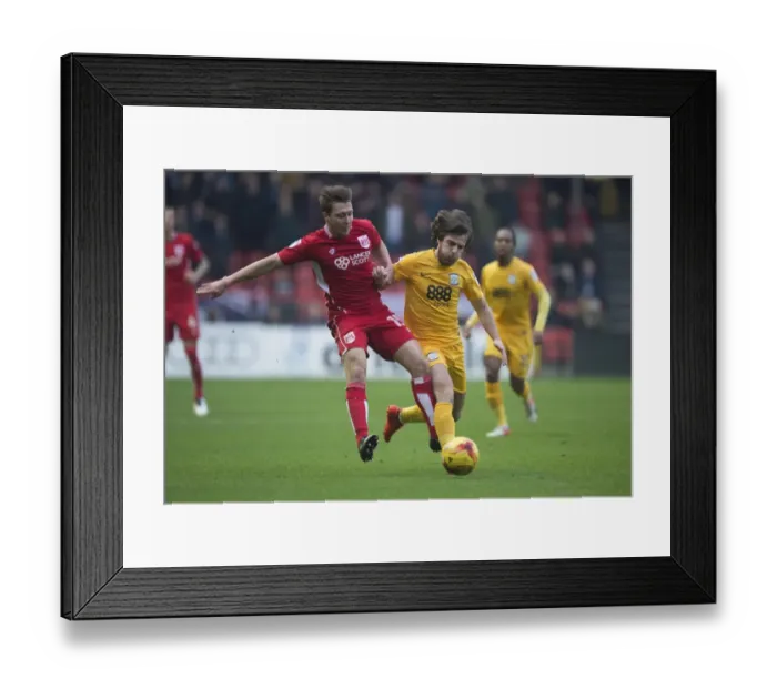 Framed Print : Battling for Championship Supremacy: Luke Freeman vs. Ben Pearson, Bristol City vs. Preston North End Framed Print : Battling for Championship Supremacy: Luke Freeman vs. Ben Pearson, Bristol City vs. Preston North End