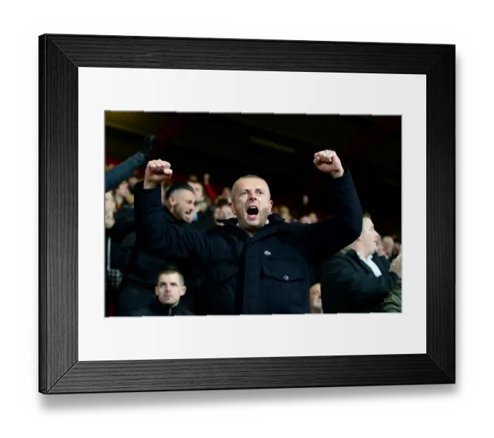 Framed Print : Passionate Bristol City Fans at Ashton Gate