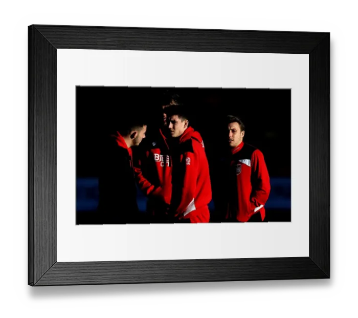 Framed Print : Bristol City Players Arrive at Molineux Ahead of Wolverhampton Wanderers Championship Clash (December 2016)