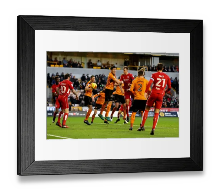 Framed Print : Aden Flint Scores Dramatic Goal: Wolverhampton Wanderers vs. Bristol City, Sky Bet Championship (26th December 2016)