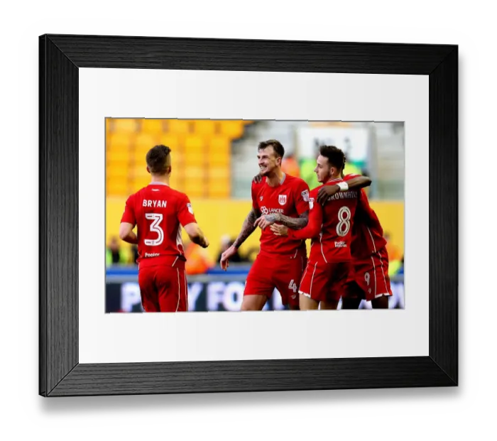 Framed Print : Aden Flint's Dramatic Goal: Bristol City's 2-1 Comeback at Wolverhampton Wanderers Framed Print : Aden Flint's Dramatic Goal: Bristol City's 2-1 Comeback at Wolverhampton Wanderers