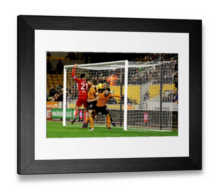Framed Print : Marlon Pack Heads the Ball: Wolverhampton Wanderers vs. Bristol City, Sky Bet Championship (December 2016)